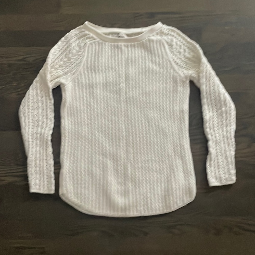LOFT | white | cotton blend sweater | size M